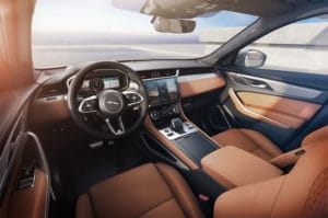 jaguar f-pace 2021 facelift interieur leder braun